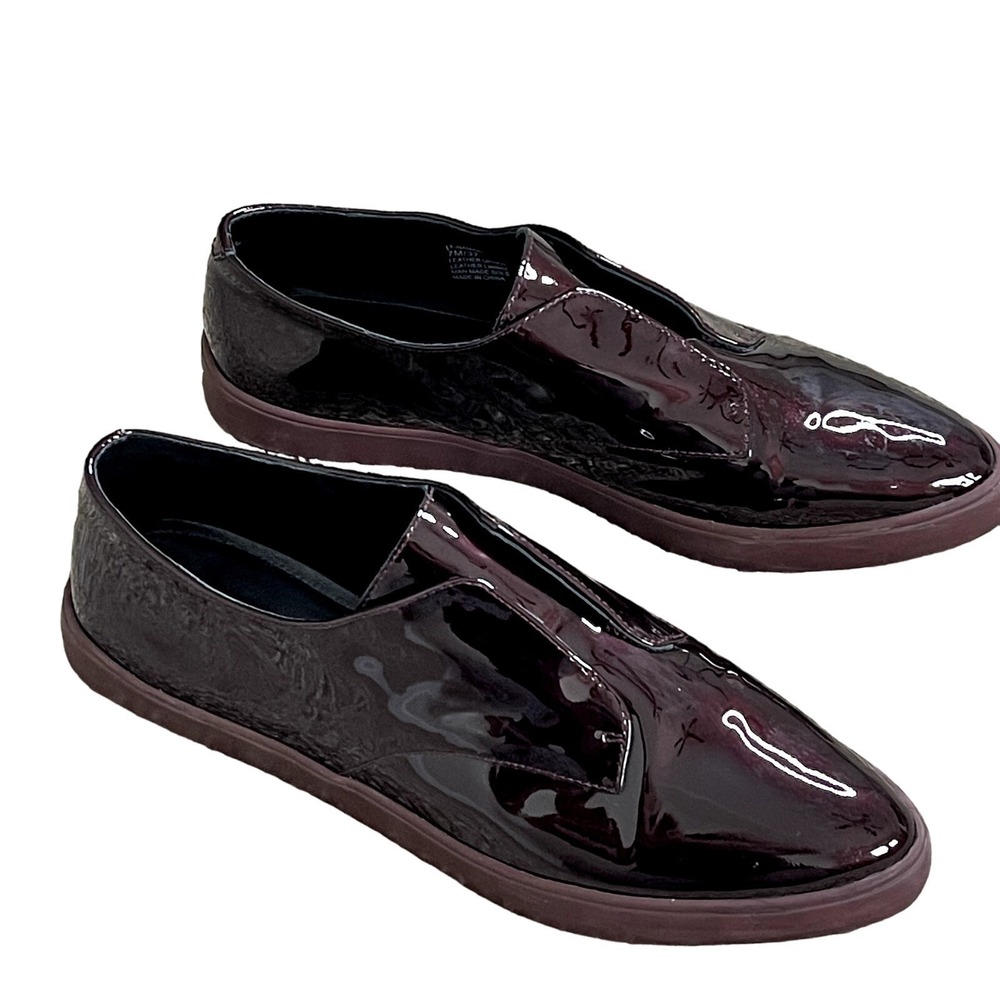 Lafayette 148 Namaro Black Patent Leather Slip On Size 7M